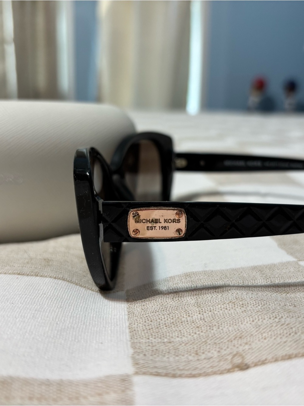 Michael Kors Black Sunglasses with Rose Gold Plaque